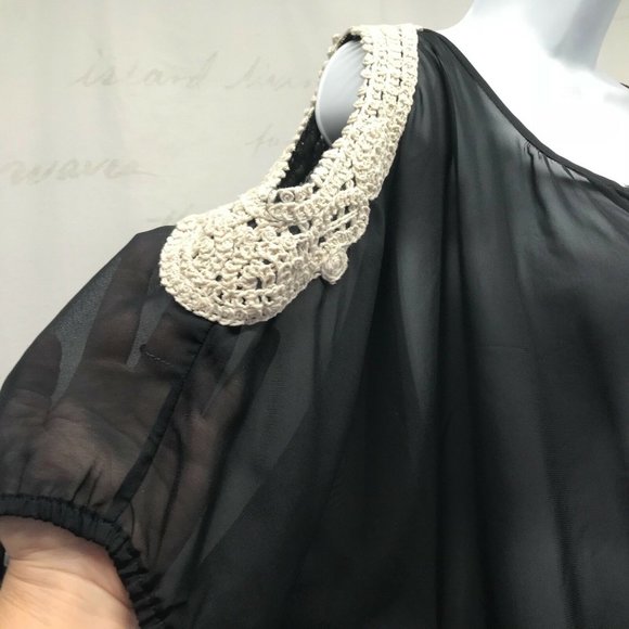 American Dream Size Small Sheer Crochet Shoulders - Picture 2 of 7